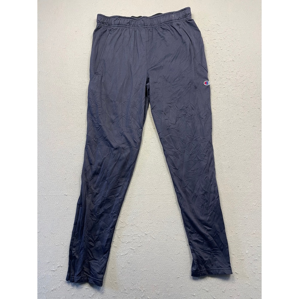 Champion Track Pants Polyester Navy Blue Medium Mens